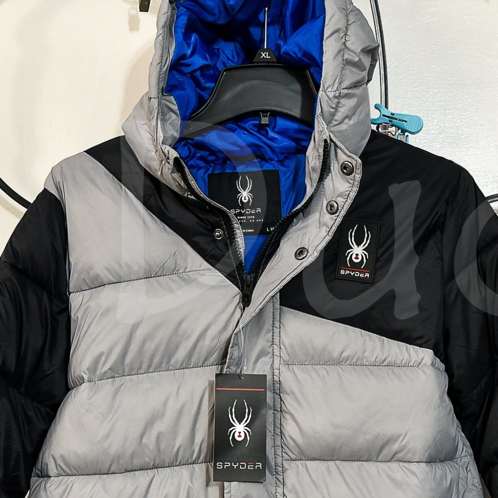 Spyder‎ Youth BOYS Puffer Jacket GRAY/BLACK